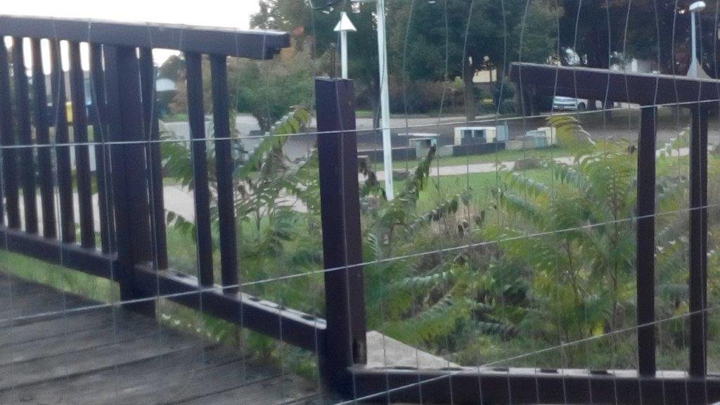 Hochgrabenbrücke am Gymnasium Gebesee im Oktober 2021